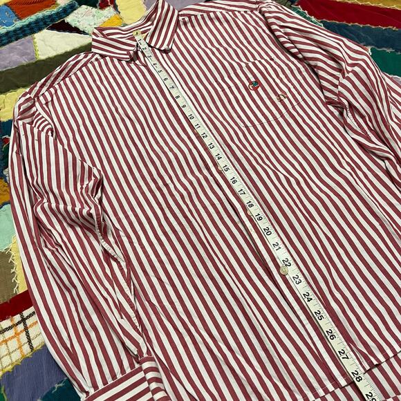 Vintage Duck Head Red/White Striped Button Up Longsleeve Large - Picture 4 of 6